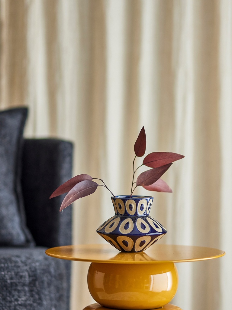 Vase Bashir en grès bleu