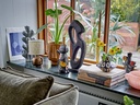 Vase Bashir en grès bleu