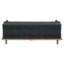 Canapé de jardin Amalfi 2/3 places en corde tressée gris anthracite et bois d'acacia massif