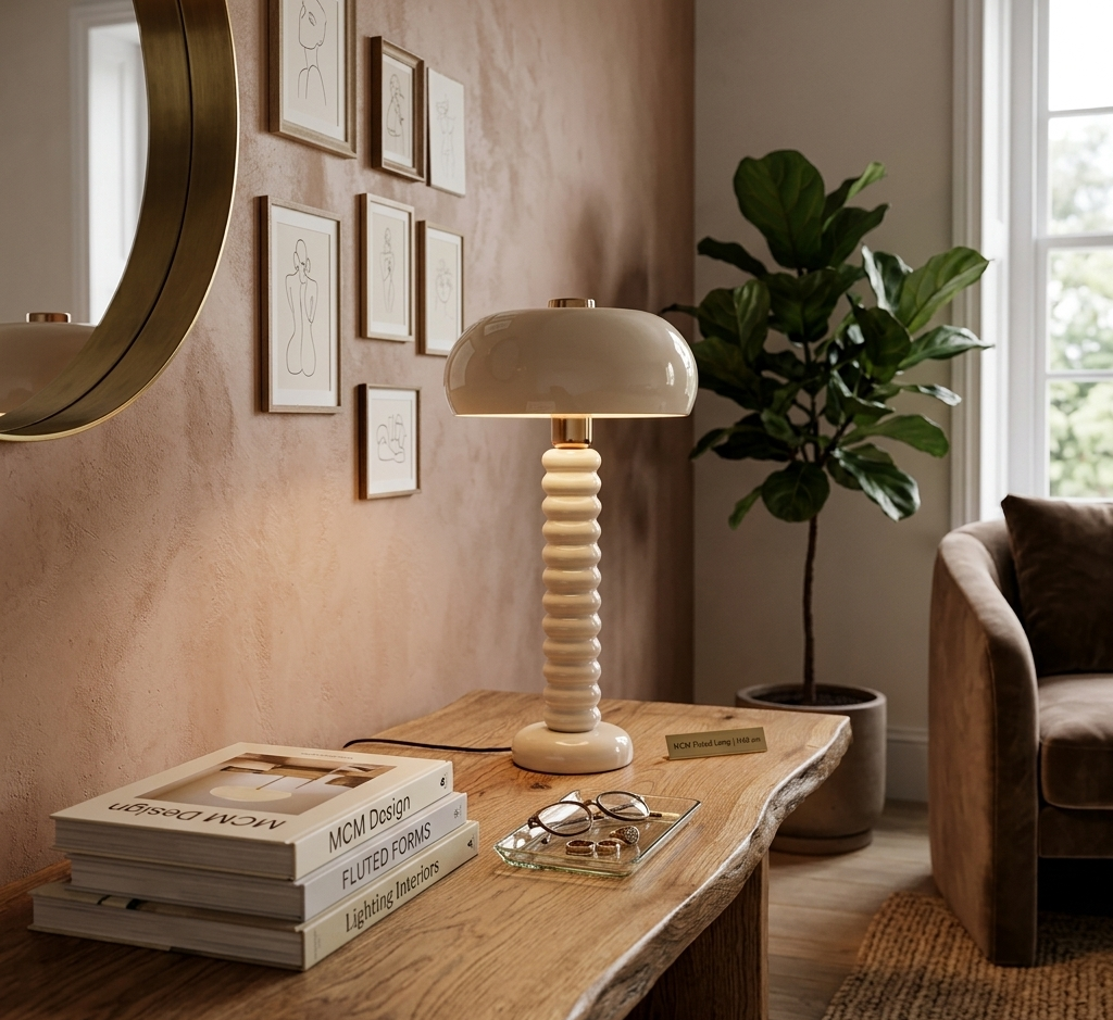 Lampe à poser Utopie en métal beige H48cm