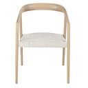 Chaise Mangrove en frêne et assise en corde beige