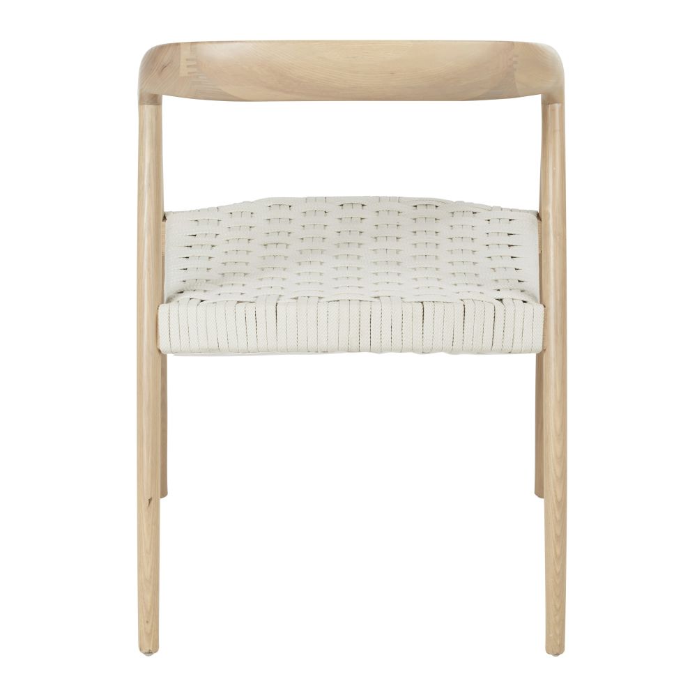 Chaise Mangrove en frêne et assise en corde beige
