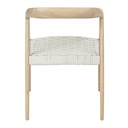 Chaise Mangrove en frêne et assise en corde beige