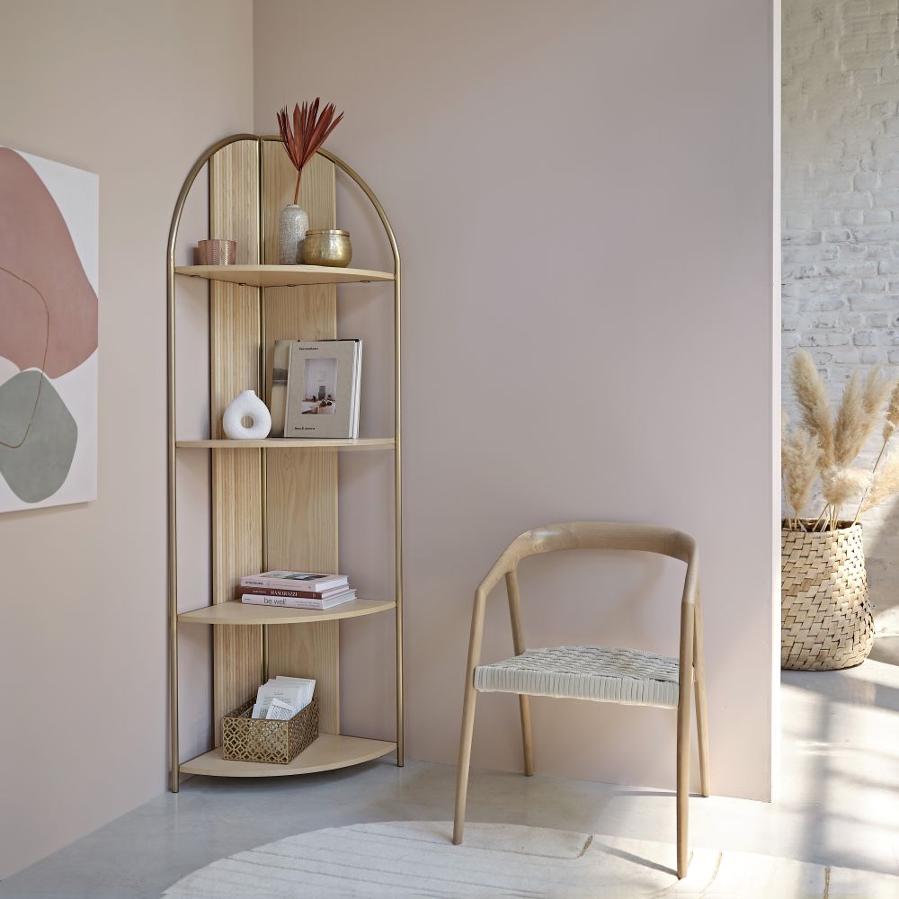 Chaise Mangrove en frêne et assise en corde beige