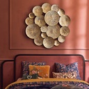 Déco murale Olia en métal doré 105x108