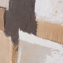 Toile Florence peinte abstraite noire, beige et blanche 98x130