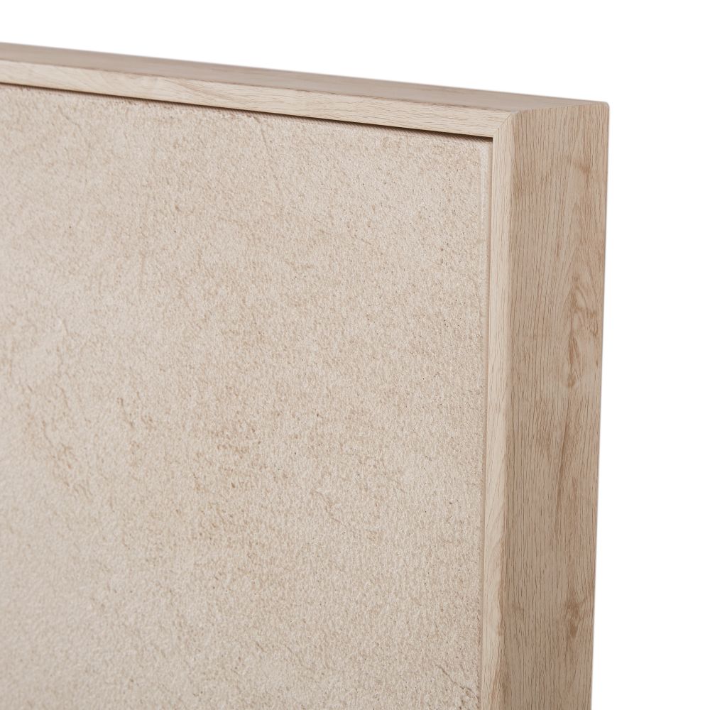 Toile Florence peinte abstraite noire, beige et blanche 98x130