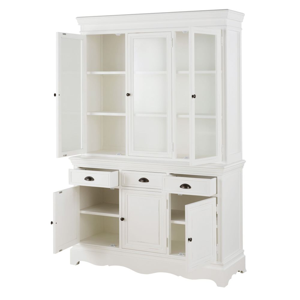 Vaisselier Joséphine 3 portes blanc L123