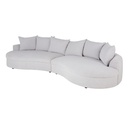 Canapé Seal XL 6/7 places bouclettes gris clair chiné