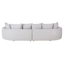 Canapé Seal XL 6/7 places bouclettes gris clair chiné