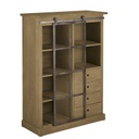 BAUDRY - Vitrine 1 porte coulissante et 4 tiroirs