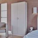 Armoire Arckos 2 portes blanche crème L100
