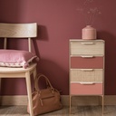 Petit meuble de rangement Azuki 4 tiroirs en métal doré