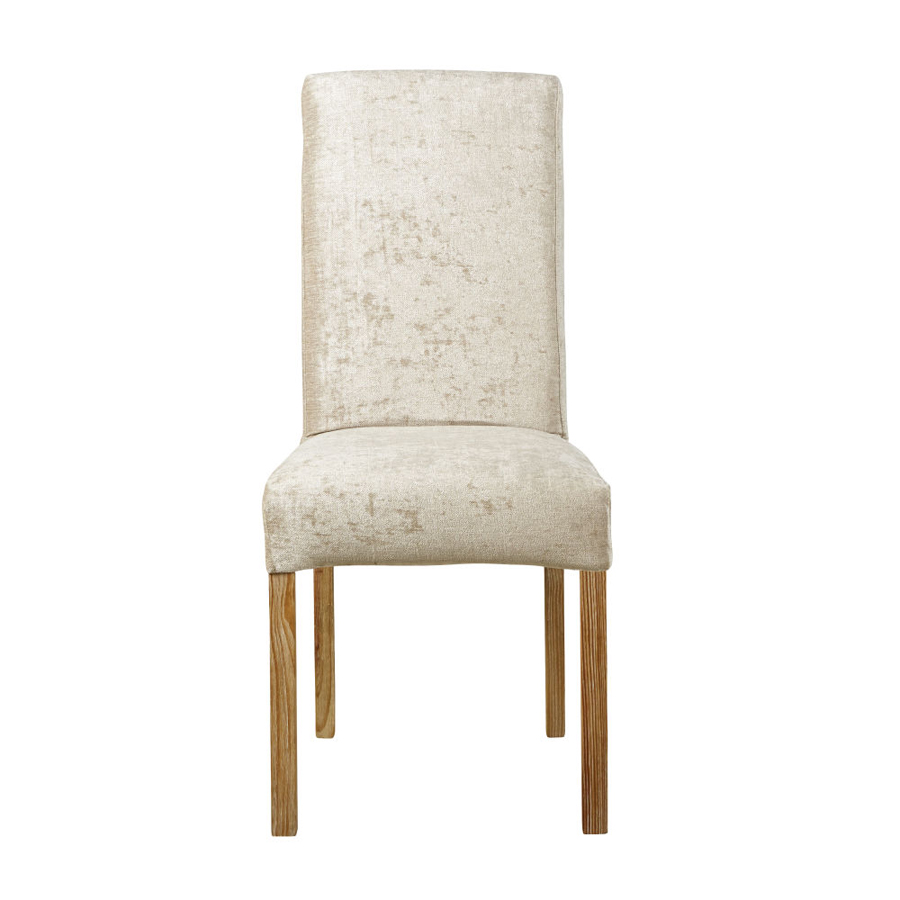MARGAUX - Housse de chaise en velours beige