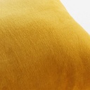 SAVORA - Coussin en velours jaune moutarde 30x50cm