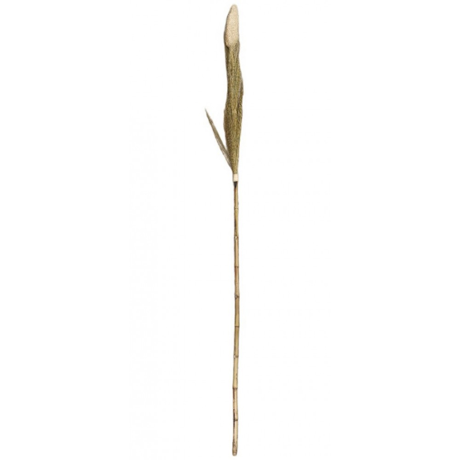 Feuille décorative sur tige de bambou fleur de rayung 9x210x9 cm