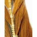 Plume décorative sur tige de bambou fleur de rayung rouille 20x8x200 cm