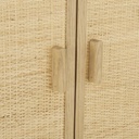 Armoire Malaga, dressing 2 portes avec détails en rotin, idéale pour une chambre élégante, à Dakar, Sénégal