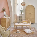 Meuble Malaga, dressing en bois et cannage de rotin, design pratique et raffiné, à Dakar, Sénégal