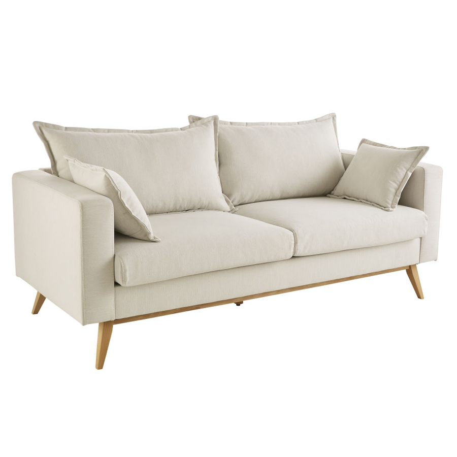 DUKE - Canapé 3 places beige