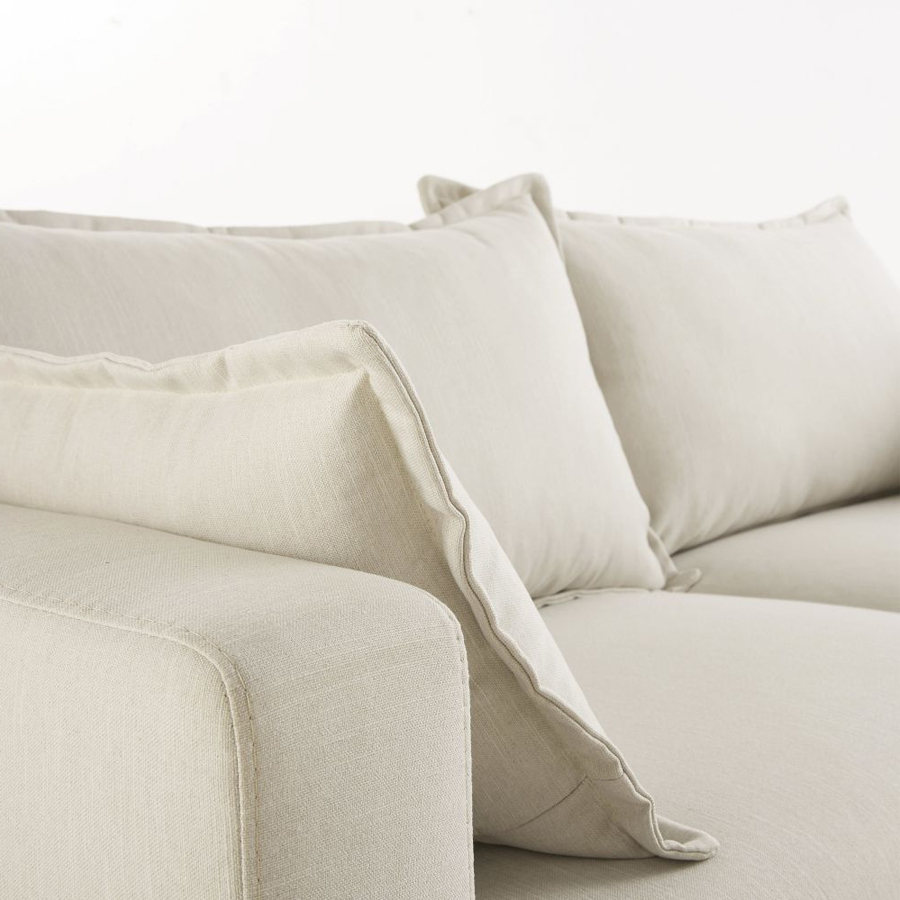 DUKE - Canapé 3 places beige