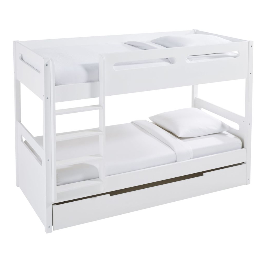 GALAXY - Lits superposés enfant 90x190 blanc