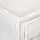 BASSE-COUR - Console 3 tiroirs, 3 paniers blanche