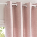 ANDY - Rideau à œillets en coton tissé jacquard rose poudré à l'unité 130x300