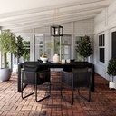 GUAM - Table de jardin extensible en aluminium gris anthracite 8/10 personnes L206/266