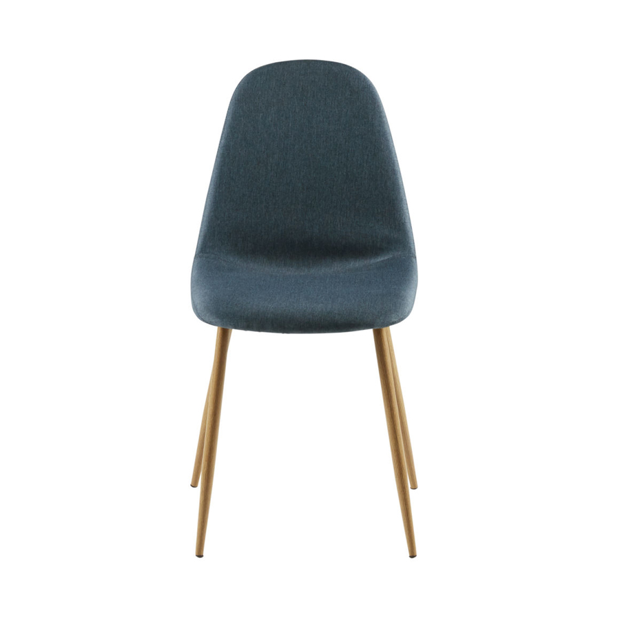 CLYDE - Chaise style scandinave bleu jean
