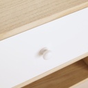 SPRING - Meuble TV style scandinave 4 tiroirs en paulownia blanc