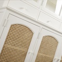 DEBBIE - Vaisselier en cannage 6 portes blanc cassé