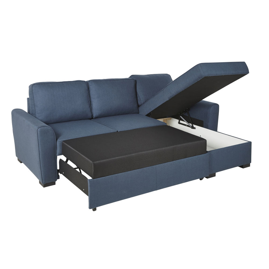 Canapé d'angle convertible MONTRÉAL bleu nuit pour salon moderne à Dakar, Sénégal