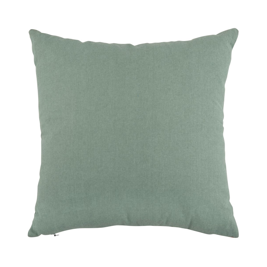EMPIL - Coussin en coton et lin imprime animale exotique bleu, vert, orange 45x45