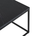 MARBLE - Table basse en marbre noir et métal noir