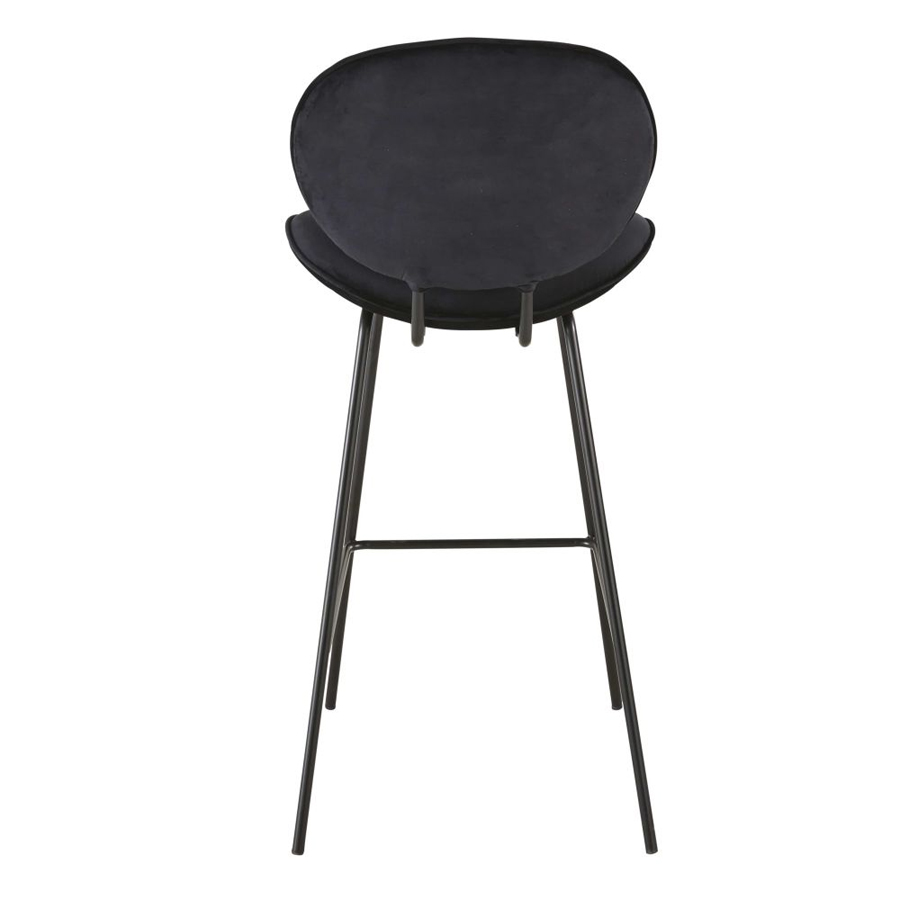 Siège haut design pour cuisine ou bar - Chaise Luna en velours noir robuste à Dakar