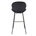 Siège haut design pour cuisine ou bar - Chaise Luna en velours noir robuste à Dakar