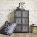 REBEL - Déco murale plaque en métal noir et blanc 30x45