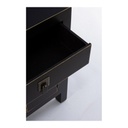 PECHINO - Table de chevet avec 2 portes et 1 tiroir, structure mdf noir 44,5x32x55 cm