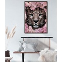 Toile encadrée TIGER avec cadre noir élégant - Dakar, Sénégal