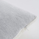 BANQUISE - Coussin blanc et gris imprimé pingouins 25x40