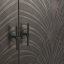 GOTHAM - Buffet 2 portes en métal noir mat sculpté
