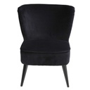 Fauteuil PALM en velours de coton noir pour décoration intérieure élégante à Dakar, Sénégal