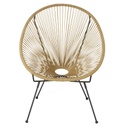 COPACABANA - Fauteuil de jardin rond en résine imitation rotin