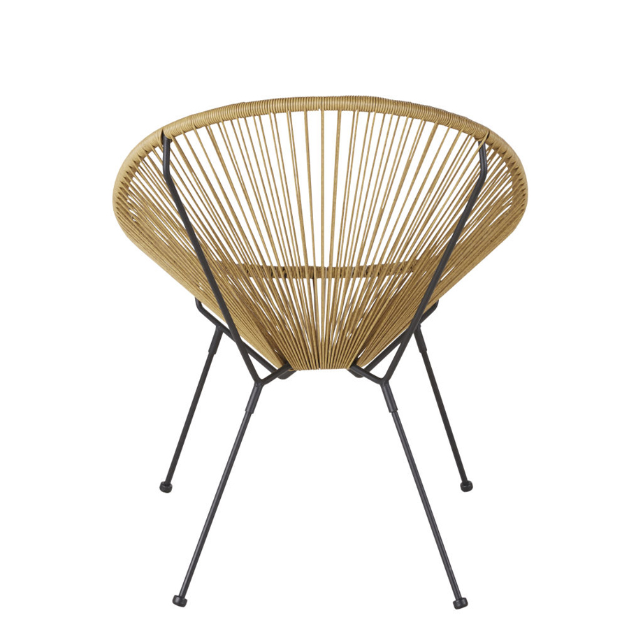 COPACABANA - Fauteuil de jardin rond en résine imitation rotin