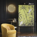 CURITIBA - Cabinet de rangement 2 portes décor tropical peint