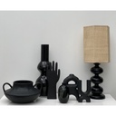 MONSIEUR - Vase en grès cérame noir 14,2x13,2 cm
