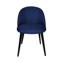 MAURICETTE - Chaise vintage bleu nuit et bouleau massif