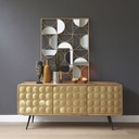 GOLDFINGER - Déco murale miroir en métal doré 90x120
