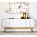GOLDFINGER - Déco murale miroir en métal doré 90x120